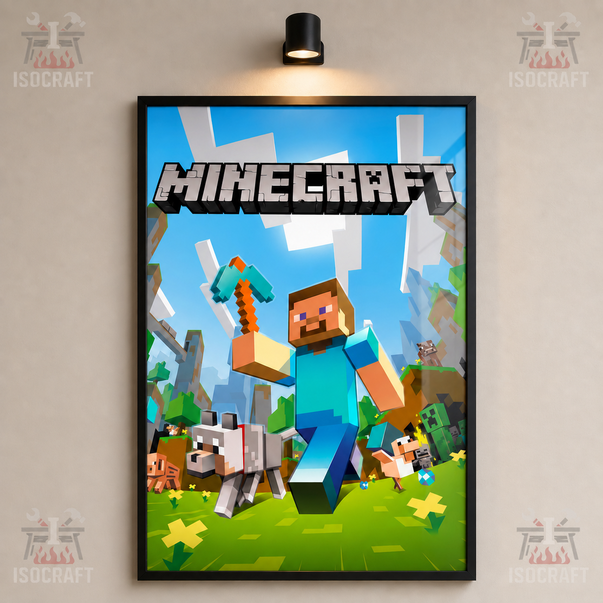 Tableau Plexiglas Minecraft